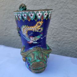 antique Chinese cloisonné vessel / vase