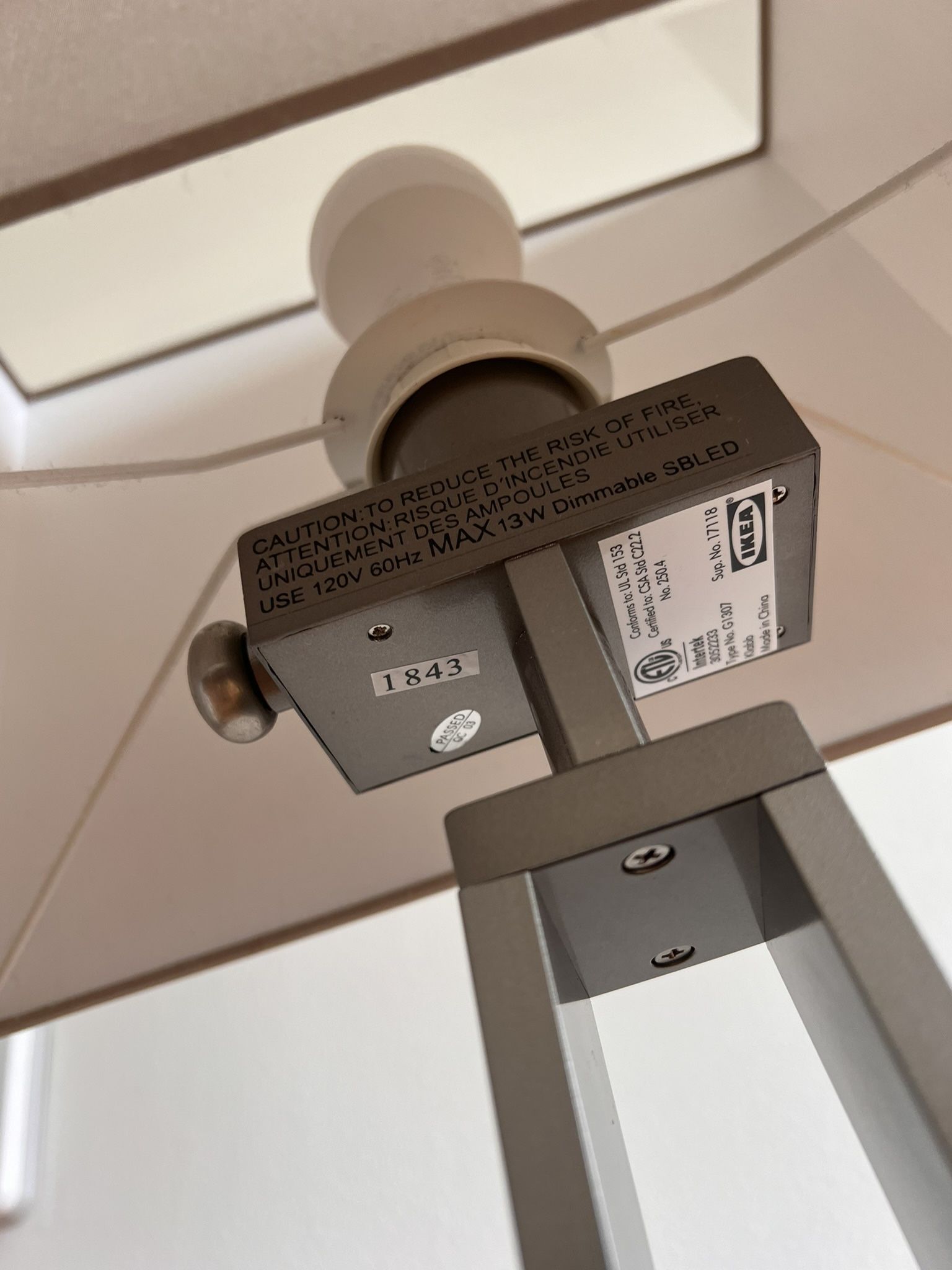 Klabb Ikea Floor Lamp With Led Bulb Bronze Color