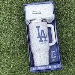 Los Angeles Dodgers Large 46 Oz Bling Tumbler