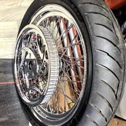 18 x 4.0 " x 60 stainless spokes rear wheel