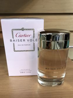 100 % AUTHENTIC CARTIER BAISER VOLE PERFUME FOR WOMEN 3.4OZ (100ML). ORIGINAL BRAND NEW IN THE BOX