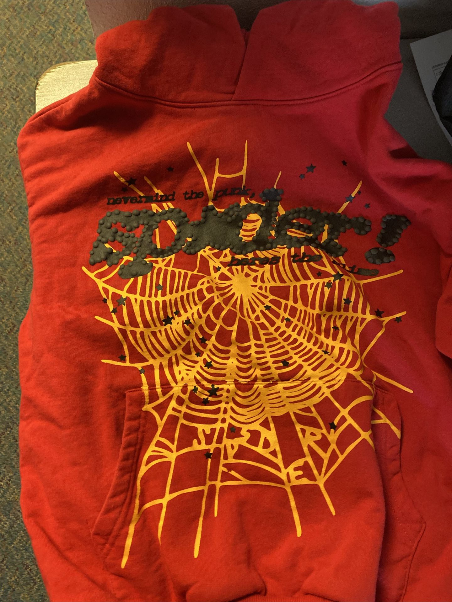 Red And Yellow Sp5der Hoodie
