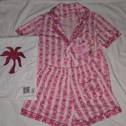 Pink Palm Pajamas in Blush Bay Size S/M New W/Tags
