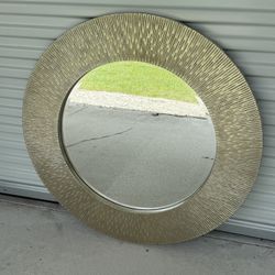 Gold Decor Mirror - 36” Diameter- Model Home Decor 