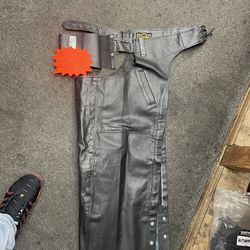 Genuine Leather Motorcycle Chaps