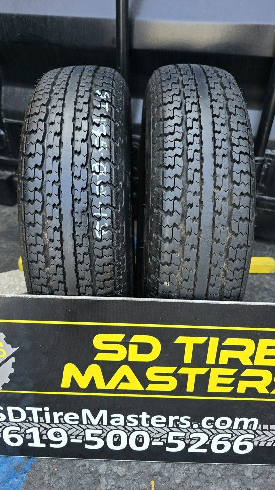 2 USED TIRES ST 175/80/13 GOOD YEAR MARATHON RADIAL w/80% Thread Both Installed and Balanced $100 ($50 each)