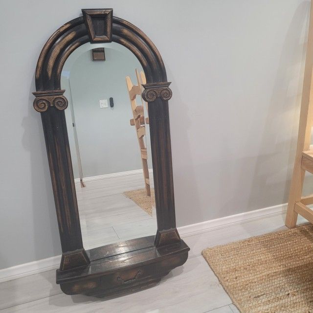 Wall Mirror With Small Drawer