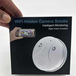 🕵️‍♂️ WiFi Hidden Camera Smoke Detector – Night Vision Security Cam