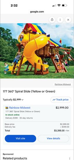Rainbow Midwest yellow slide