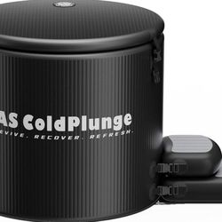 XL Ice Tub for Cold Immersion, 120 Gallon Ice Tub with Insulated Lid, Step Stool, Portable Inflatable Barrel, Easy Cooler Connection, Indoor Cold Ther