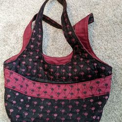 Palmetto Tree / South Carolina Handbag/Purse - Garnet And Black