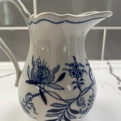 Meissen Blue Onion pattern creamer or milk jug