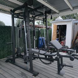 Smith Machine 2001 | Multi-Use Adj Bench | Gym Equipment | Fitness | Squat Rack | Excercise |🔴WEIGHTS AND BARBELL SOLD SEPARATELY 🔴 FREE DELIVERY 🚚
