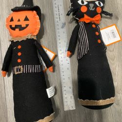 Pumpkin And Cat Halloween Decor