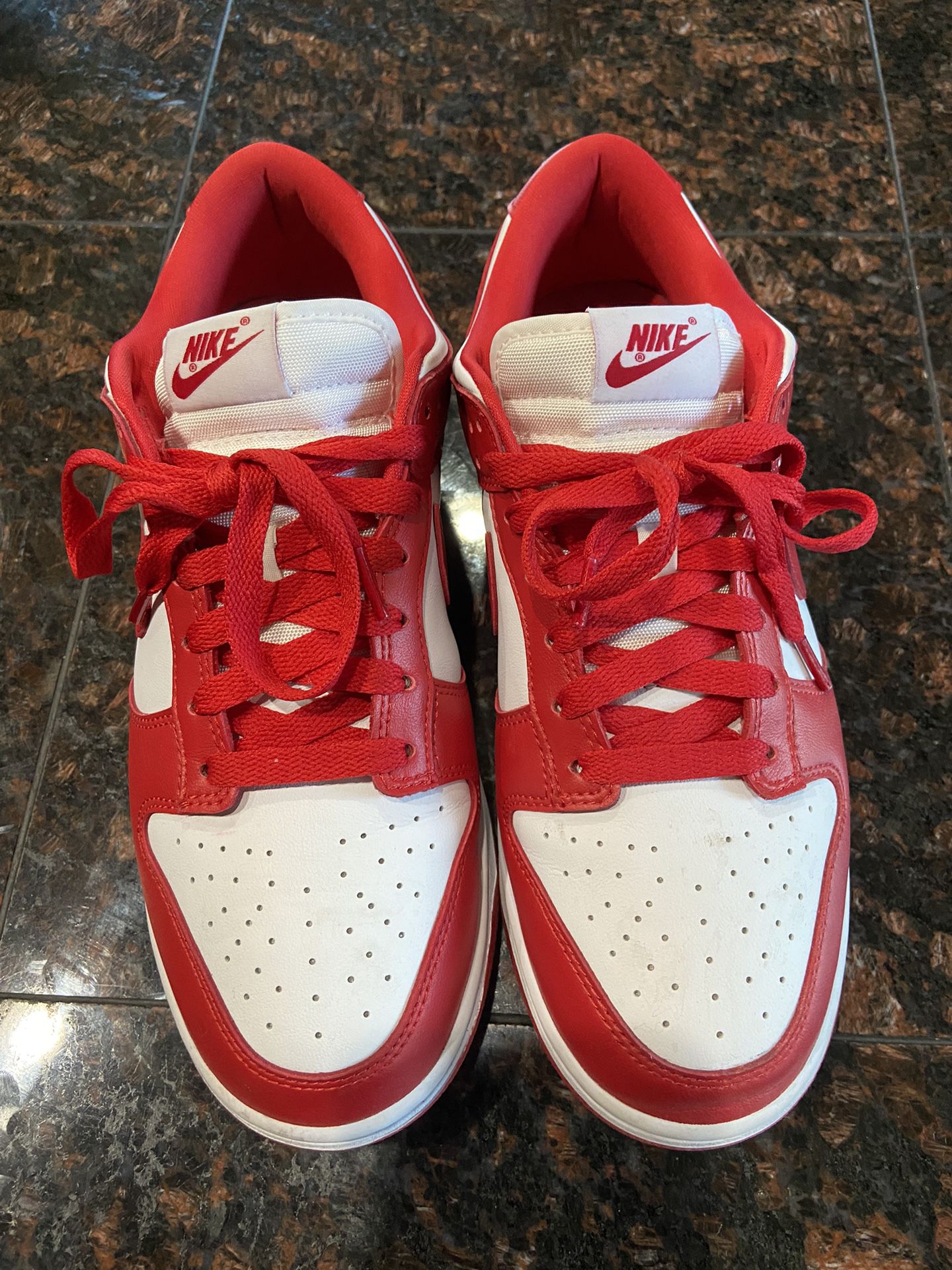 Nike Dunk Low Red And White Varsity