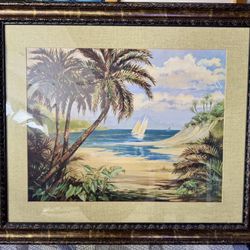 Framed Beach Artwork Print