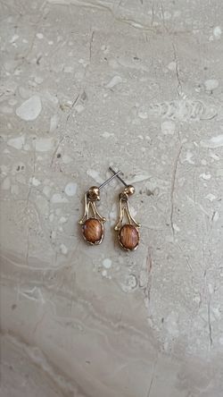 Vintage Tiger Eye Earrings 