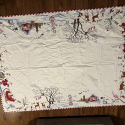 Pottery Barn Kids Christmas-Themed Tablecloth – Like New (70” x 90”)