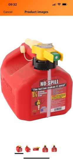 2 No Spill 1-1/4 Gallon Gasoline Cans