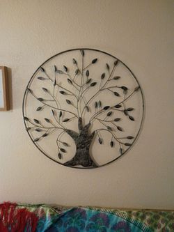 Metal Tree of Life Round Wall Art
