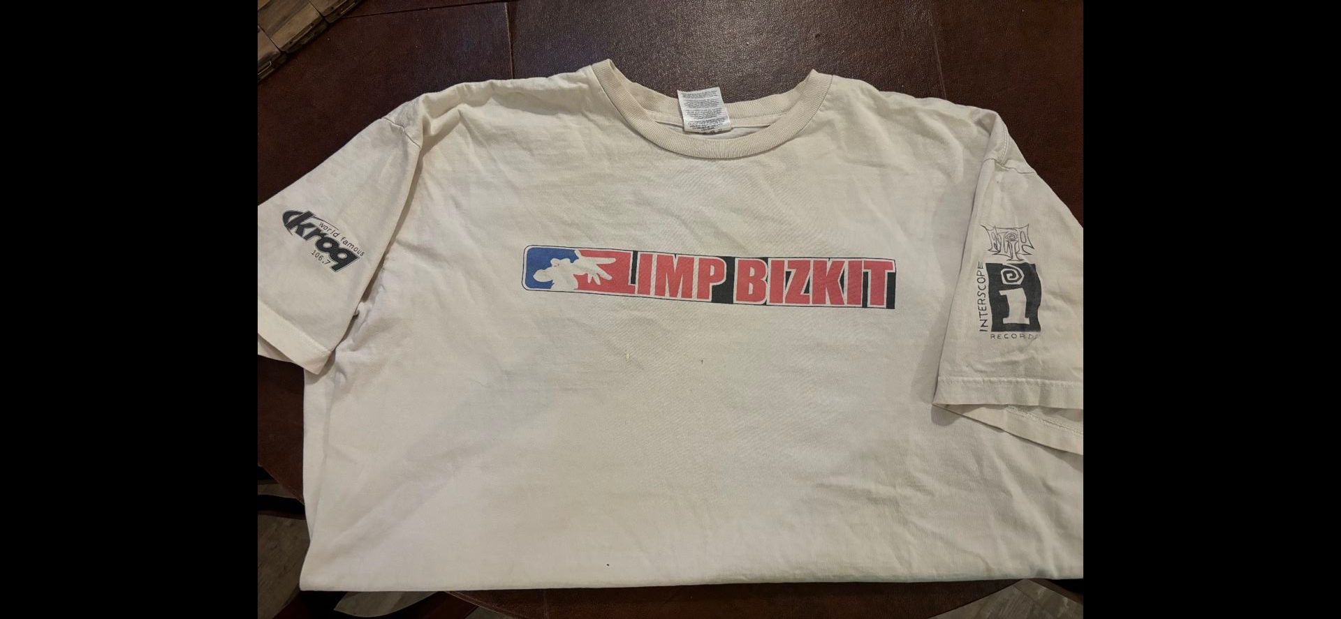 Limp Bizkit shirtl KROQ radio LA Interscope Records And Adidas on the back