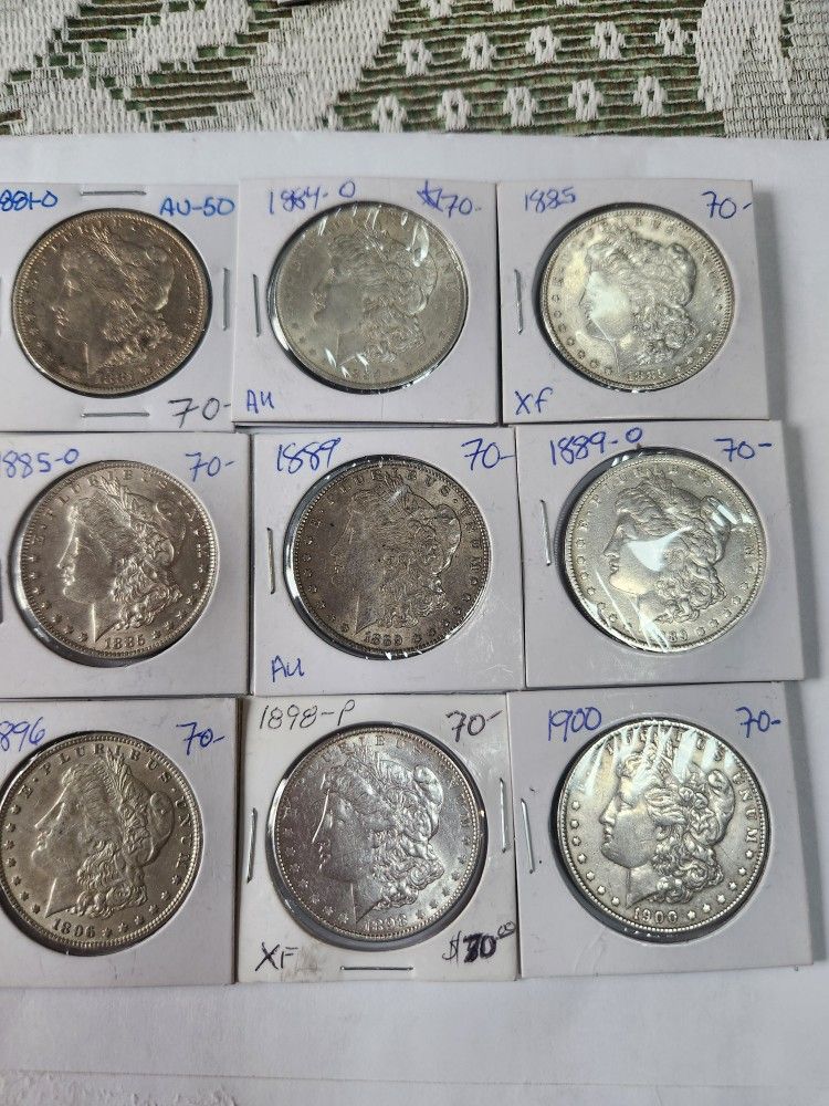 Silver Dollars Morgan's. $70 Each Will Remove When Sold