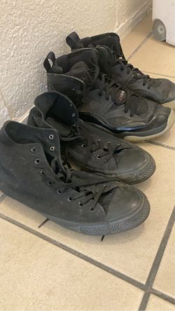 Jordan 14s & All Black Converse