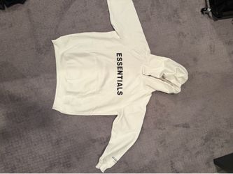 Essentials white hoodie