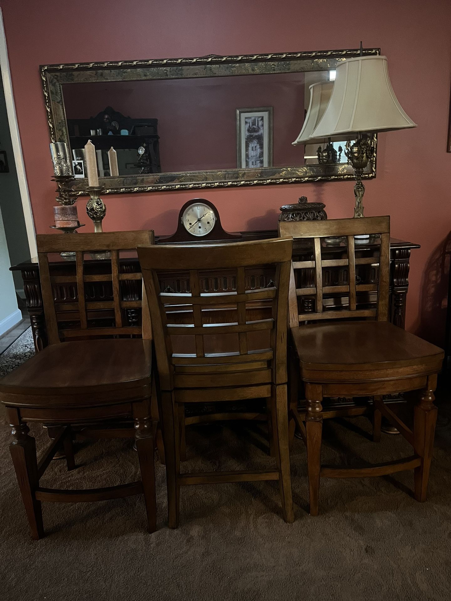 3 Frontgate Swivel Counter Stools And Custom Cushions