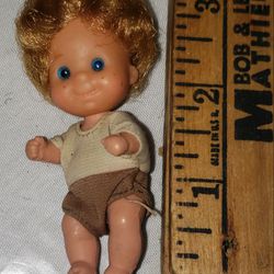 Vintage 1973 Mattel Sunshine Family Blue Eyed ‘Baby’ Brother 3” Doll