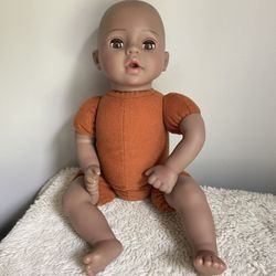 Adora Realistic Weighted Newborn Baby Doll  Brown Eyes 17” Soft Cloth Body
