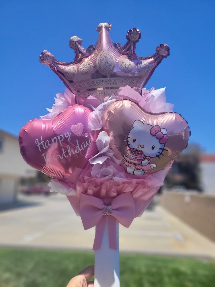 Hello Kitty Mini Balloon Bouquet AVAILABLE FOR PICKUP 🎀🎈