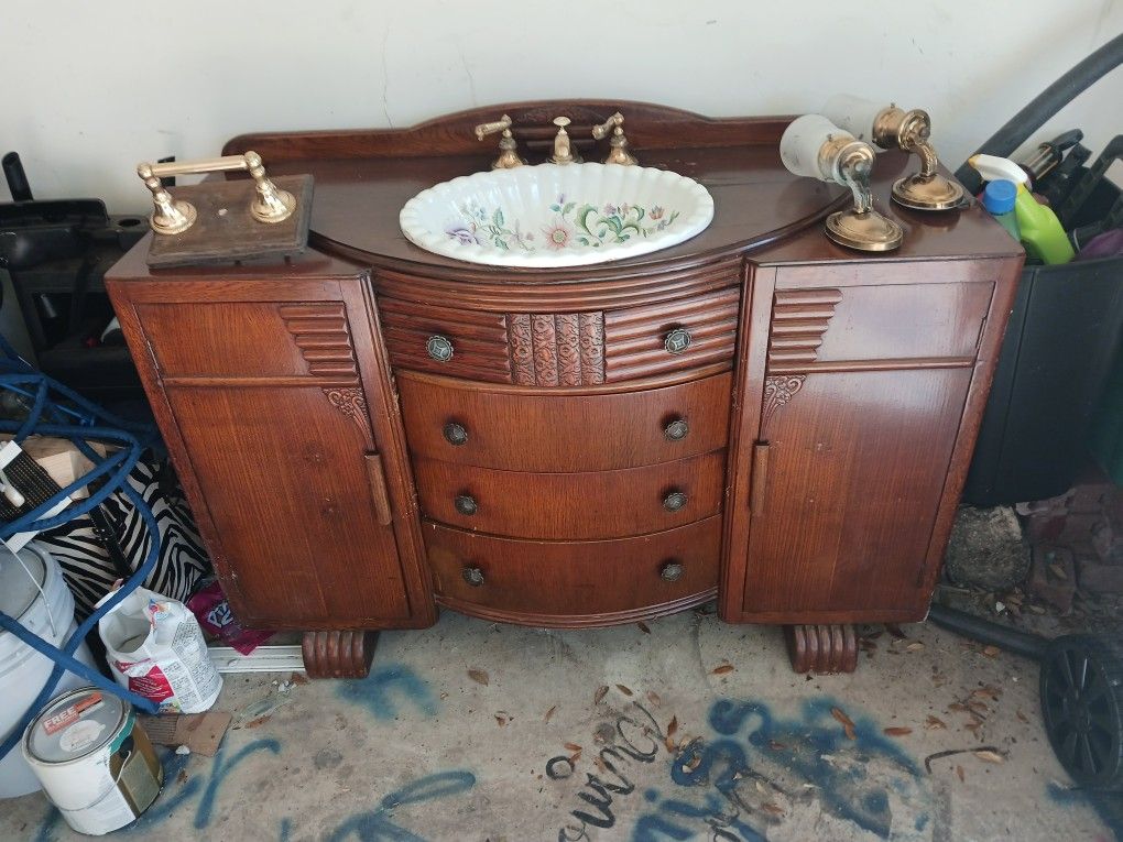 Antique Sink Cabinet