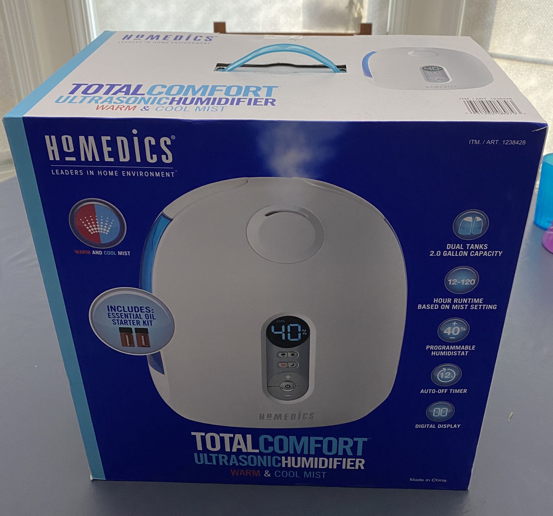 Homemedics Total Comfort Ultrasonic Humidifier (new)