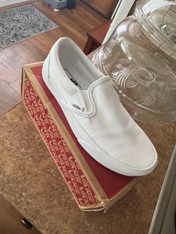 Vans white Slip on