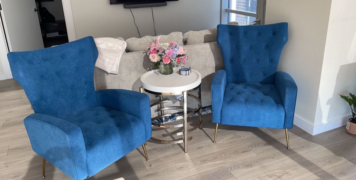 Blue Accent Chairs (Set of 2)