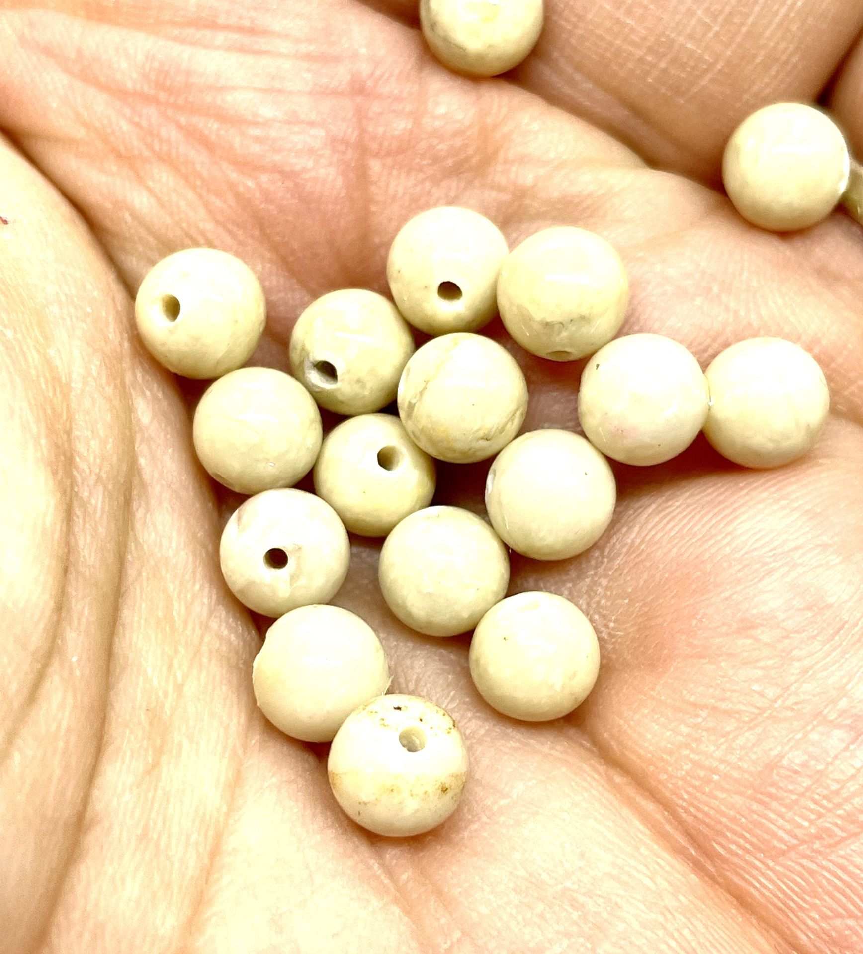 Lot Of 91 Riverstone Beads