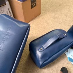 Travel Makeup Bag with 2 Mini Bags, Large Capacity Cosmetic Bag with Divider, PU Leather Toiletry Bag for Women Waterproof, Make up Organizer with Han