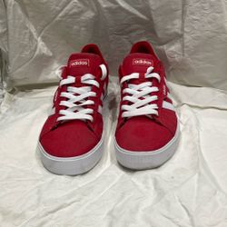 ADIDAS RED CANVAS TENNIS SHOES SIZE 10 MEN’S, Hardly Worn