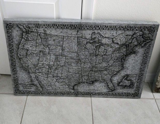 Metal Maps Of World And USA