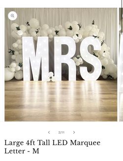 For Sale - $70 Each Large 4ft Tall LED Marquee Letter - M