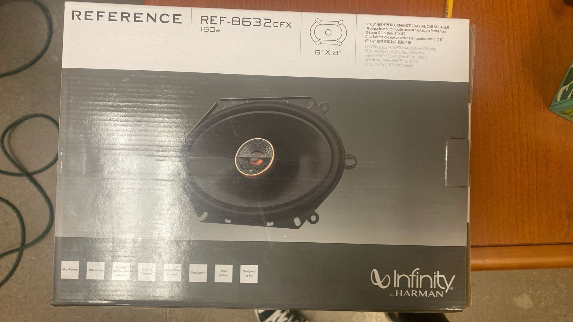 Make Me An Offer - Infinity Reference 8632CFX 6x8 2-Way Car Speakers - Pair (Black) - New