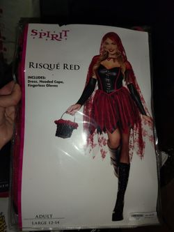 risque red Halloween costume new large