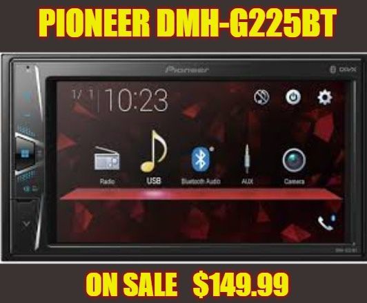 Pioneer DMH-G225BT 2-DIN Bluetooth Digital Media Receiver w/ 6.2" Touchscreen