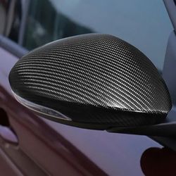 BRAND NEW Real Carbon Fiber Mirror Cover Cap For 2017-2023 Alfa Romeo Giulia Quadrifoglio Thumbnail