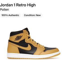 Jordan 1 Retro High Pollen Size 9