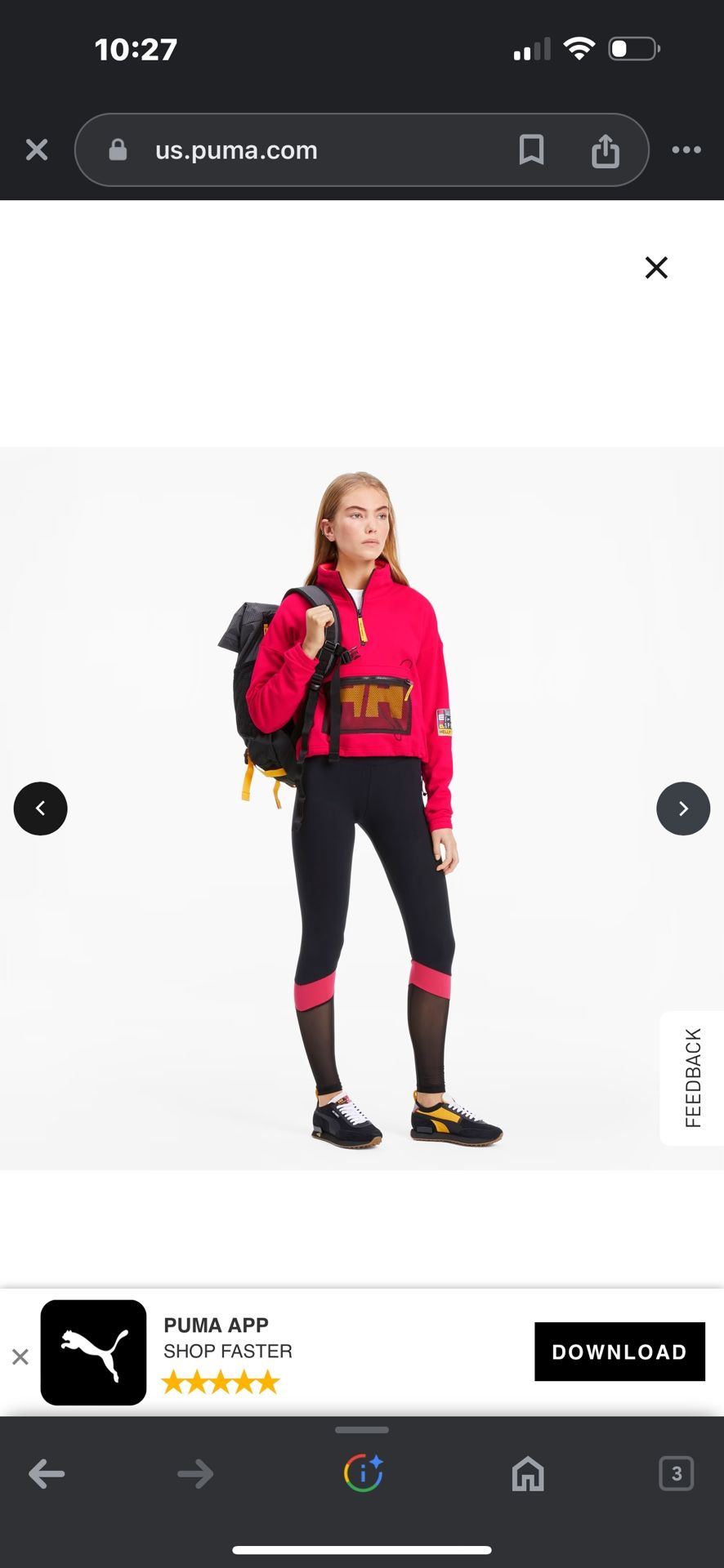 PUMA x HELLY HANSEN Women's Half Zip Sweatshirt and Leggings Set Side L