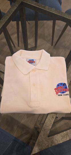 Brand New Planet Hollywood New York White Polo Shirt Size M