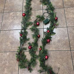 Pre Lite  Christmas Garland 15 Ft Long 