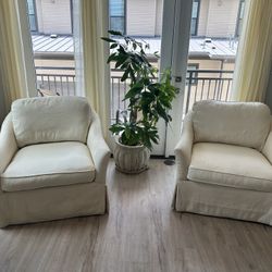     2 Lillian August Designer Wide Chairs – High-End Retail $1,800+